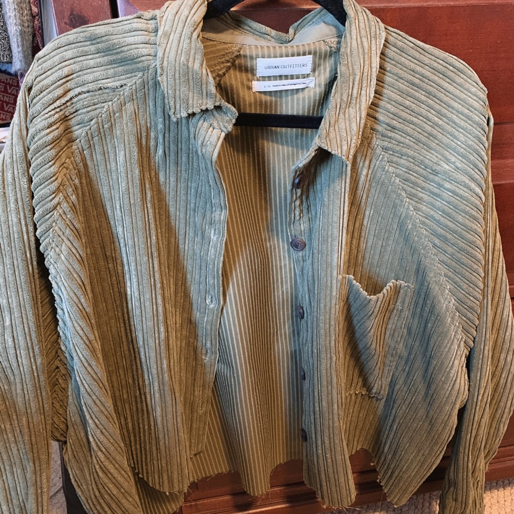 Urban Outfitters cropped button up shirt